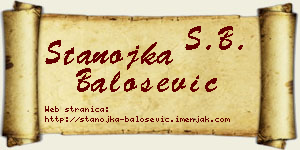 Stanojka Balošević vizit kartica